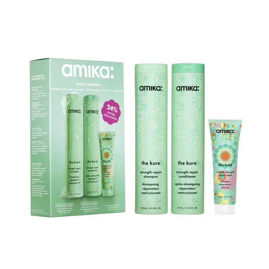 mane menders
strength repair wash + care set